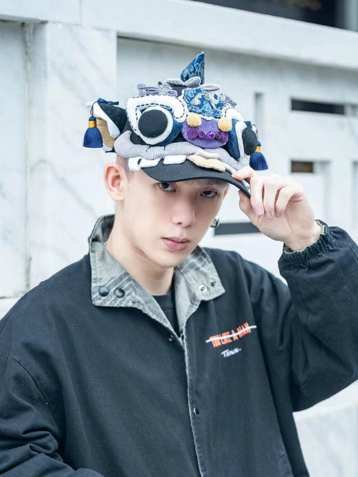 深山集市·黑醒狮棒球帽 商品图0