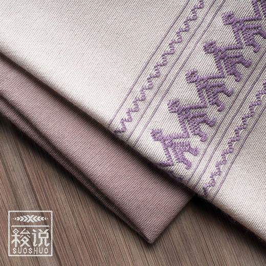 上新【梭说】初景明纯手工限量设计围巾披肩侗族传统织锦工艺 商品图3