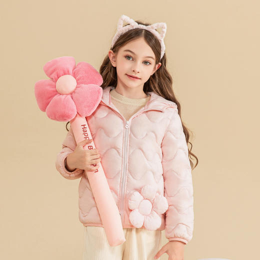 女童轻薄羽绒服2023冬季新款童装90鹅绒儿童彩色渐变连帽保暖外套 商品图3