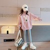 【时尚百搭！圆领卫衣童装】新款女童春秋卫衣，韩版设计，中长款上衣，适合中大童穿着。li 商品缩略图5