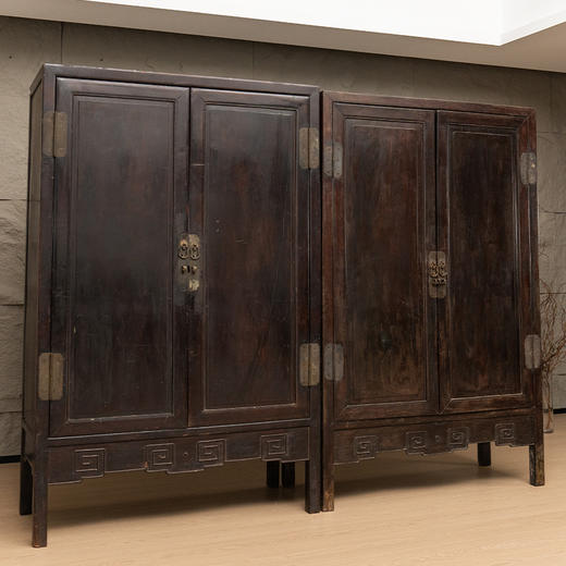 清中期 红木一封书式方角柜（一对） 商品图4