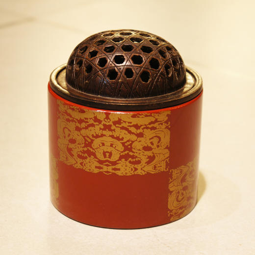 【梵谷漆器】经典漆艺云纹香炉（棕红） 商品图2