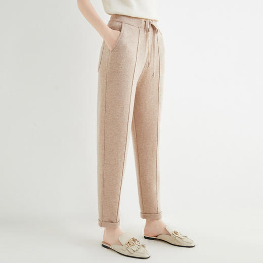 【100%纯羊毛高腰小脚裤】秋冬休闲百搭 加厚保暖裤 轻柔质感 商品图1