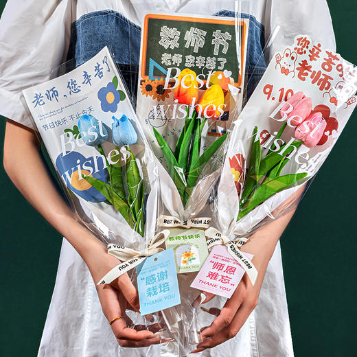 【教师节贺卡/鲜花集合】教师节立体贺卡 烫金工艺 感谢3D小卡片 礼物花束 兔子相框 超多款式 低至💰12.9！ 商品图1