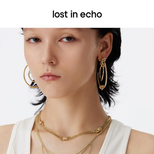 lost in echo绳圈圆环耳环 商品图2