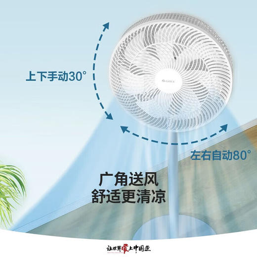 格力（GREE）电风扇 台立两用 落地扇 家用客厅卧室 立式 学生宿舍 轻音 叶柔风风扇 FS-3015h7(白) 商品图2