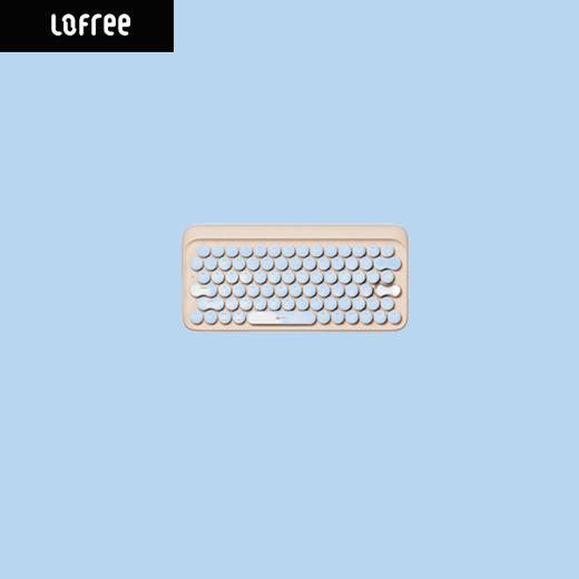 洛斐LOFREE 圆点蓝牙机械键盘 奶茶 无线青轴女性可爱iPad手机生日礼物 商品图0