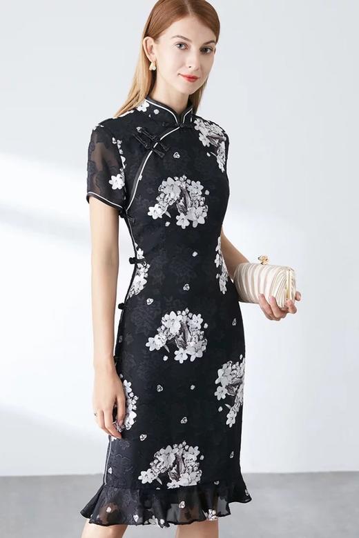 ESTELLICA 黑白旗袍款连衣裙 9792 商品图2