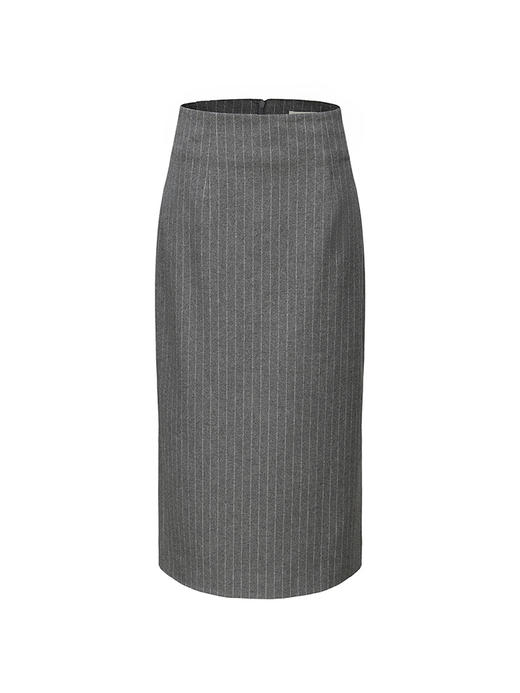 【冰岛极夜】绵羊毛直身条纹半裙2300028C 商品图4