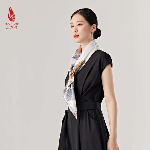 SAINTJOY/上久楷真丝方巾 双面印花真丝方巾  热带雨林  FJS23022 商品图1