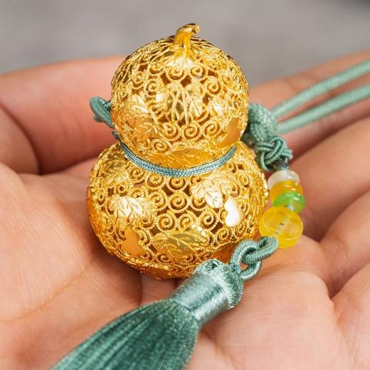 朱炳仁丨福禄欢喜挂件（大）摆件 黄铜 商品图0