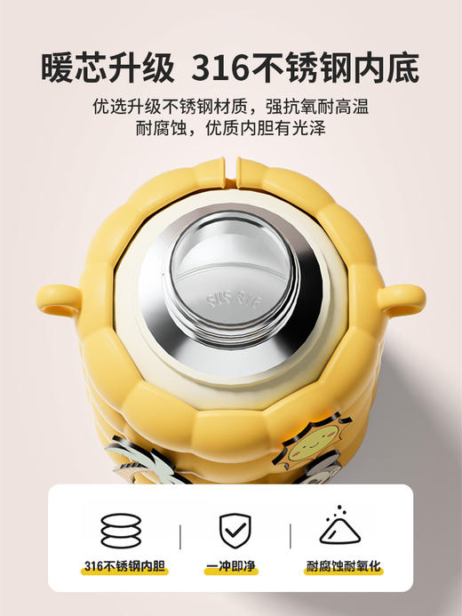 迪士尼儿童保温杯550ml大肚杯子316肥仔吸管水杯    XJC 商品图1