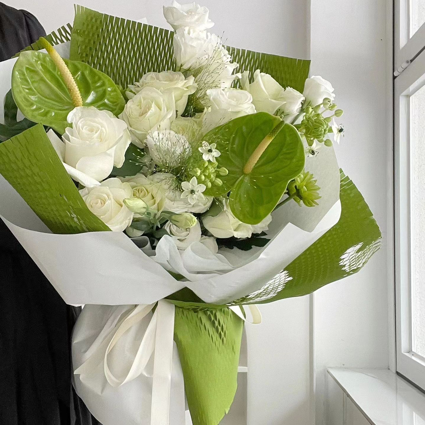 《绿野》绿掌清新花束