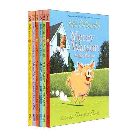 英文原版 Mercy Watson Boxed Set 小猪梅西6册盒装 桥梁章节书 Kate DeCamillo 英文版 进口英语原版书籍 商品图0