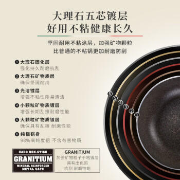 巴拉利尼（BALLARINI）不粘锅电磁炉燃气灶通用进口平底锅炒锅大肚锅炒菜锅博洛尼亚28cm 商品图4