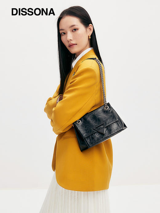 【2F】DISSONA迪桑娜GEO符号2023新款单肩包腋下包链条包豆腐小方包女包 商品图1