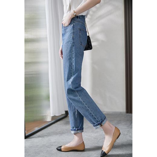 【现货7天】原形高腰牛仔裤女夏季薄款2023新款直筒老爹裤宽松显瘦女式裤子 商品图2