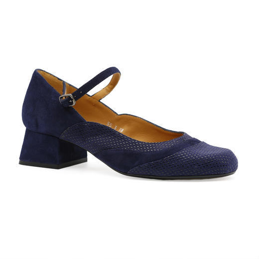 #断码特价38码#西班牙原产优雅舒适时尚经典复古MaryJane玛丽珍款女时装鞋21975蓝色 商品图1