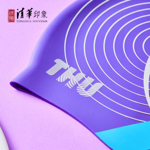 清华文创硅胶时尚防水专业炫彩泳帽 商品图3