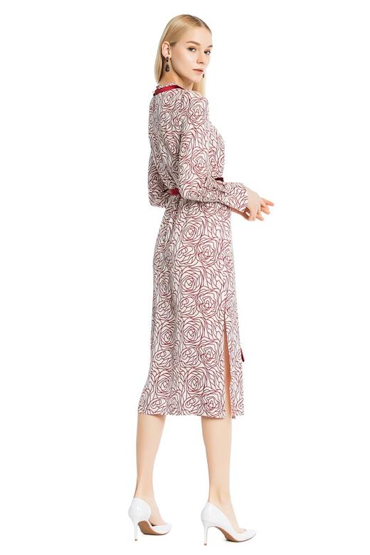 OCTAVIA 抽象印花开衩连衣裙 3730 商品图2