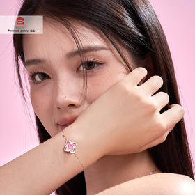 宫里的世界&Paranoid Puppy   《芙蓉意》天然蔷薇辉石纯银手链 