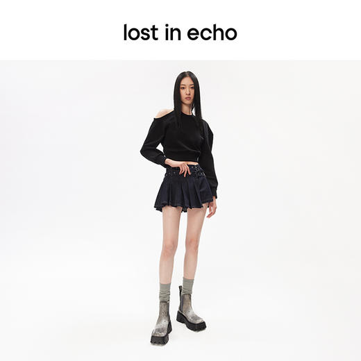 lost in echo款设计师品牌百搭舒适铆钉方头厚底增高切尔西短靴女 商品图3