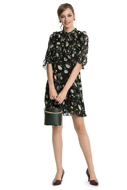 SUMMER & SAGE 植物印花连衣裙 3567 商品图4