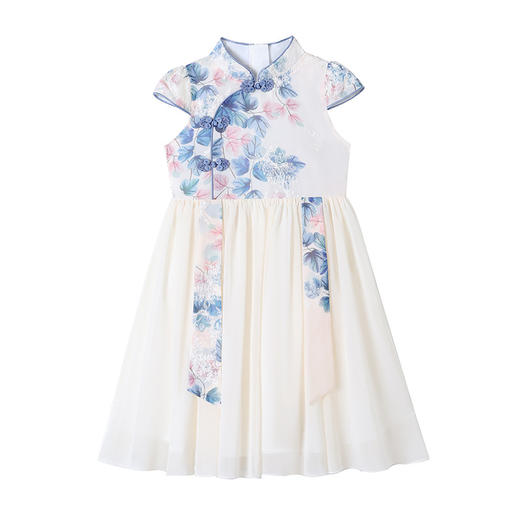 复古民族风，儿童裙改良汉服夏季女孩旗袍（送包包）XWN-A873 商品图4