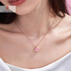 【宫里项链】芙蓉意 天然蔷薇辉石纯银项链 