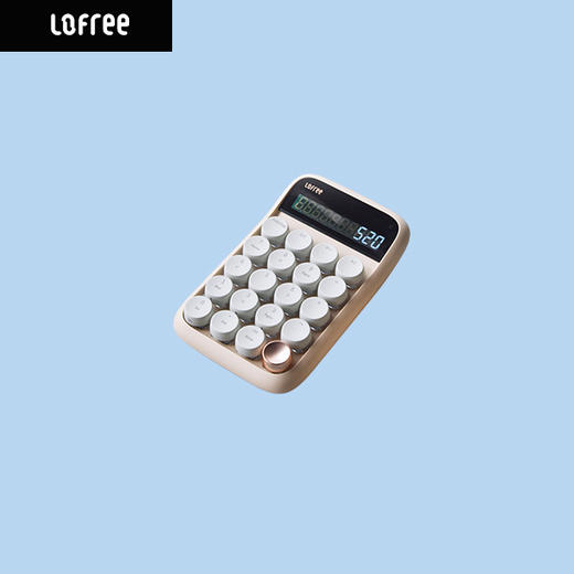 洛斐LOFREE 糖豆蓝牙计算器  奶茶  计算机便携会计办公专用女可爱少女心迷你时尚创意女神款ipad机械数字小键盘可充电 商品图0