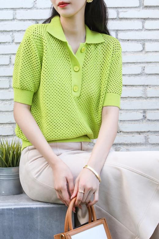 LNNNS POLO领镂空针织上衣 13862 商品图3