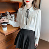 法式通勤娃娃领衬衫，秋装新款蝴蝶结雪纺衫上衣AYL-3051 商品缩略图1