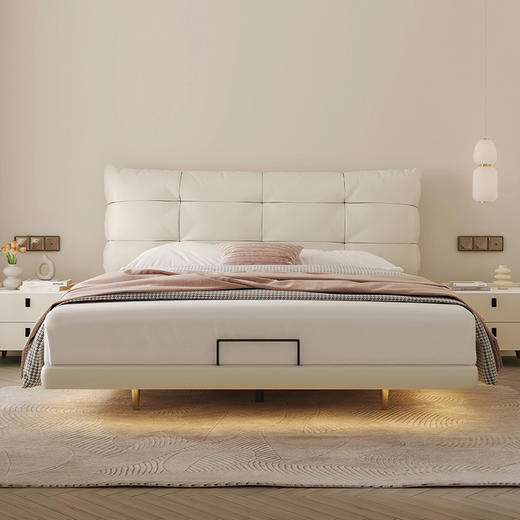 喜梦宝悬浮软包床1.5米1.8米现代简约床小户型双人床 商品图0