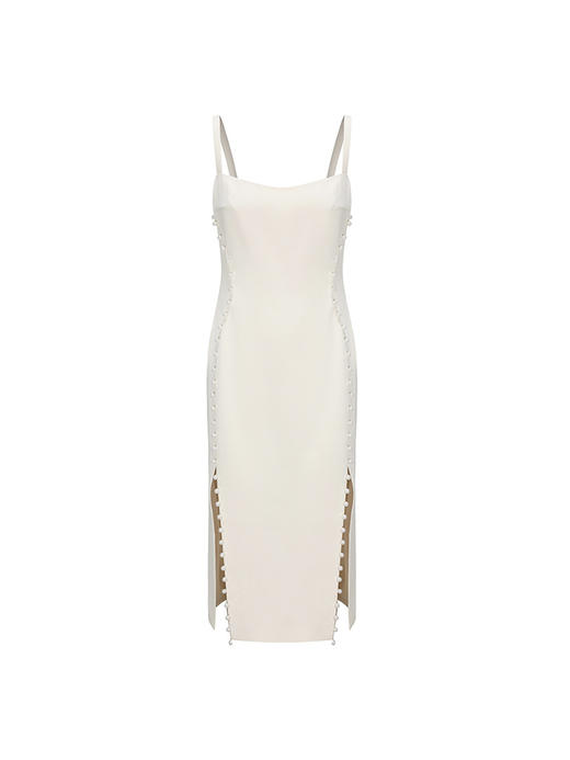 【流星之畔】长排手工订珠修身吊带连衣裙23000052B 商品图4