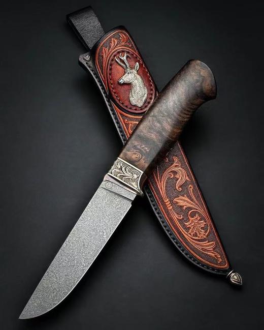 三希堂  现代刀系列  《鹿》乌兹钢小猎预订 商品图0