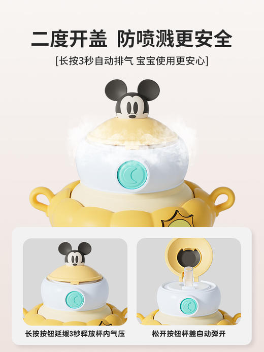 迪士尼儿童保温杯550ml大肚杯子316肥仔吸管水杯    XJC 商品图3