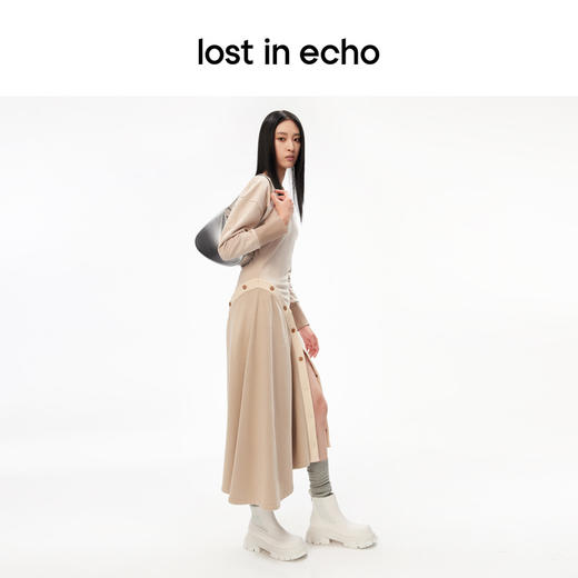 lost in echo设计师品牌美拉德真皮碎石底切尔西短靴女 商品图3