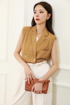 Kai & Kiera 双排扣马甲西装外套 13070