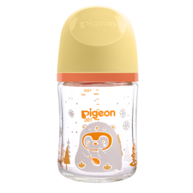 贝亲自然实感III宽口径彩绘玻璃奶瓶160mL（企鹅冒险，SS号奶嘴）