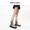 lost in echo款设计师品牌百搭舒适铆钉方头厚底增高切尔西短靴女 商品缩略图4