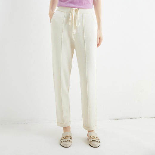 【100%纯羊毛高腰小脚裤】秋冬休闲百搭 加厚保暖裤 轻柔质感 商品图5