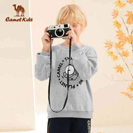 小骆驼童装儿童卫衣秋季款男女童上衣中大童可爱卡通圆领套头外套 A0W45A833_A0W55A847_A1W686851_A1W65J832_SJ42234300_A1W586848 商品图3