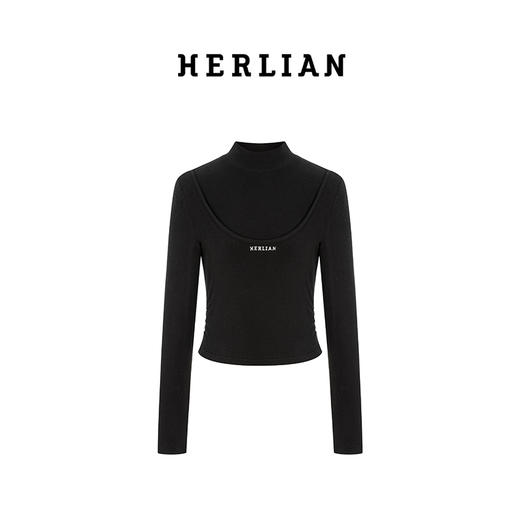 HL2CAWCO1380 刺绣LOGO假两件上衣 商品图1