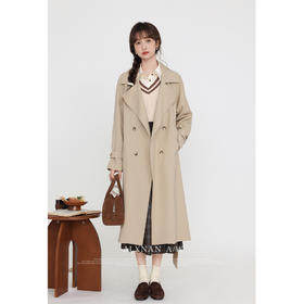 鹿向南「浪漫笔记」设计感高级气质风衣女2025秋季新款长款外套女