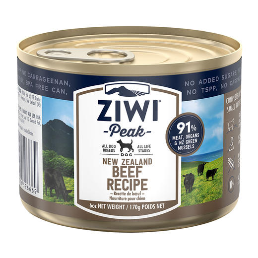 滋益巅峰ZiwiPeak牛肉配方狗罐头170g 商品图0