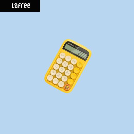 洛斐LOFREE 糖豆计算器 小黄鸭 可爱女时尚个性创意玫瑰金糖豆圆点机械键盘计算机网红迷你小号便携学生专用会计办公 商品图0