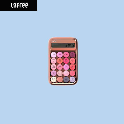 洛斐LOFREE 糖豆计算器-玫瑰金 机械键盘计算机lofree可爱女时尚网红迷你会计办公专用蓝牙数字键 礼物文创 商品图0