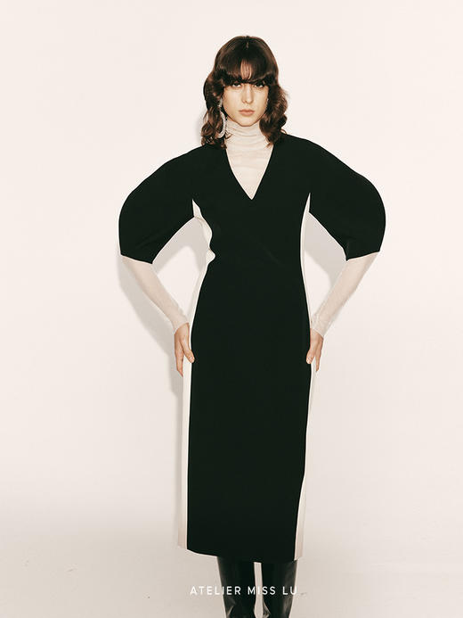 【月光独奏】透肤弹力网纱高领上衣230037C 商品图2