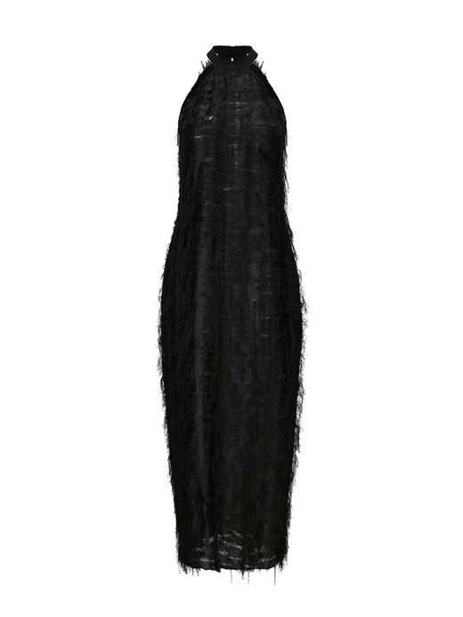 【璀璨流光】纤细羽毛流苏挂脖连衣裙230000019 商品图4