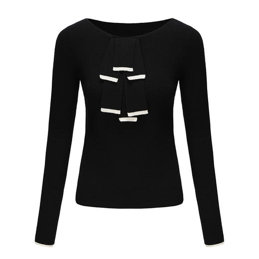 【彗星】撞色飘片设计羊绒上衣230042A 商品图4